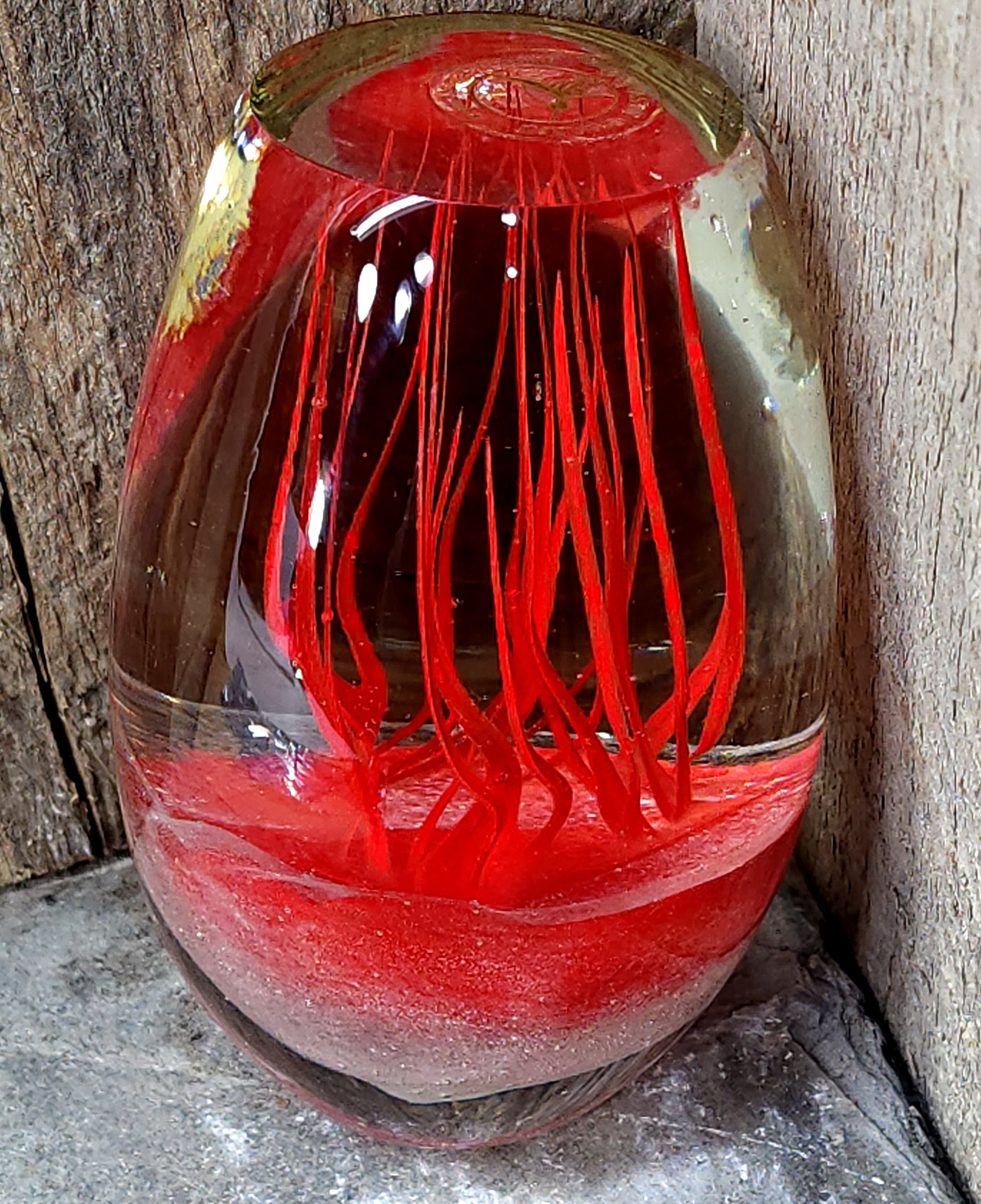 Vintage Handmade Dynasty Gallery Art Glass Jellyfish Paperweight 4 - Etsy