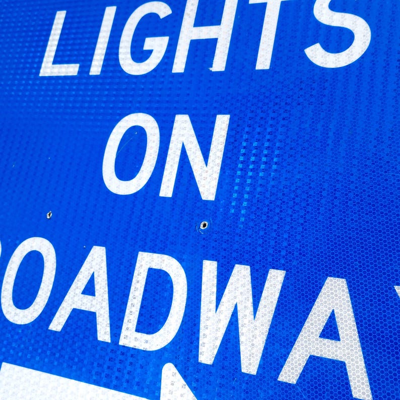 Rare Lights on Broadway Obsolete Real Authentic Traffic Road Highway ...