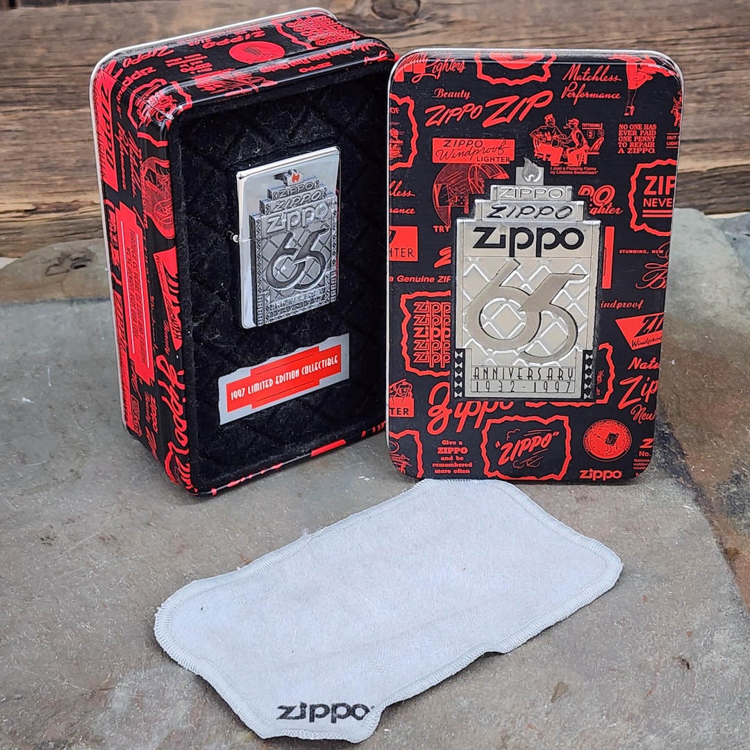 1997 Vintage 65th Anniversary Zippo Cigarette Lighter Unfired in