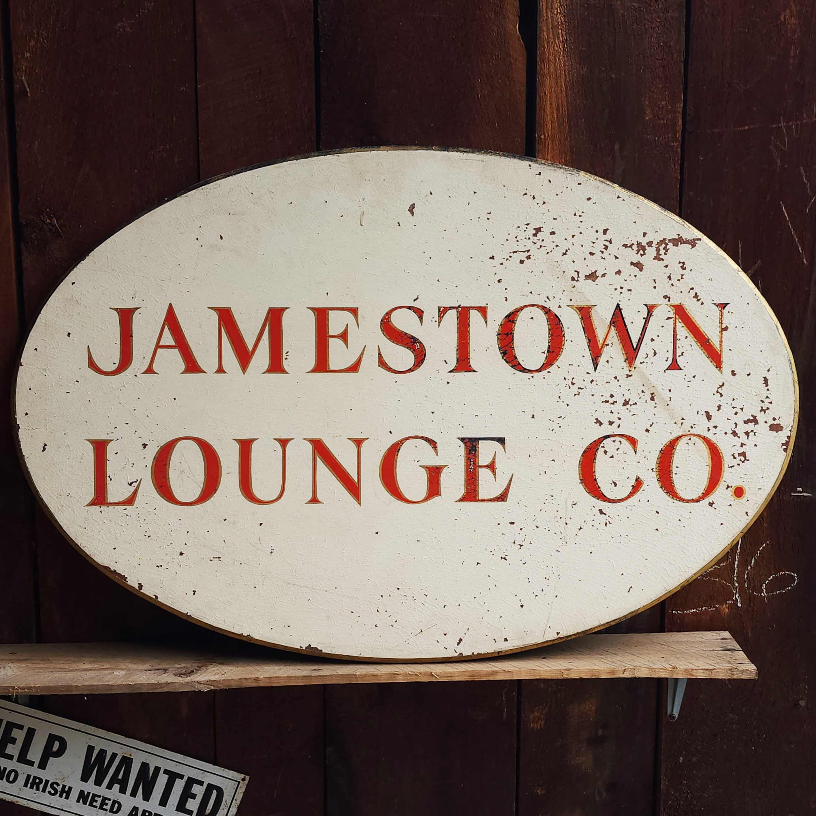 Vintage Oval Jamestown Lounge Co. Furniture Advertising Sign Etsy