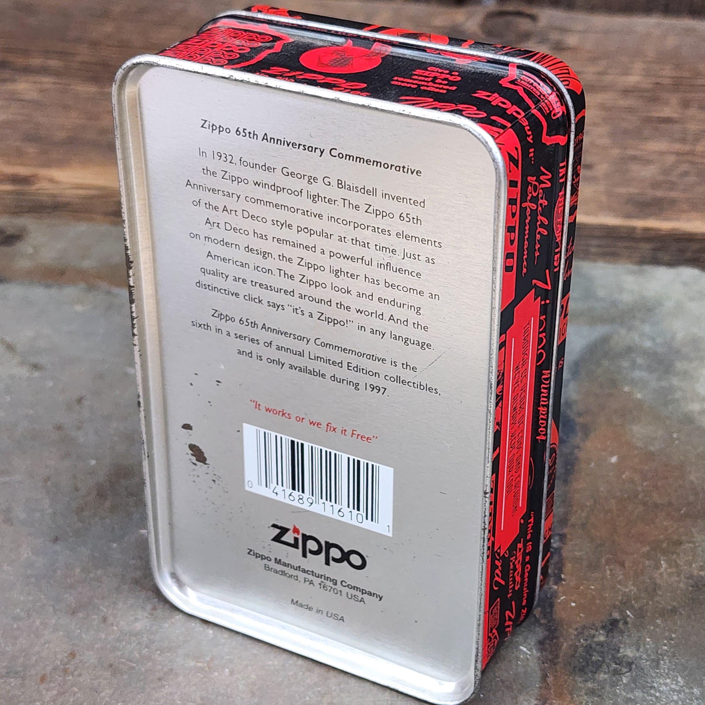 1997 Vintage 65th Anniversary Zippo Cigarette Lighter