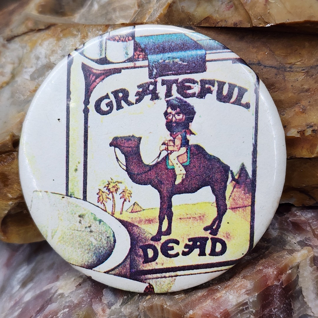 Retro 1970's Vintage Grateful Dead Pinback Button Pin Camel Cigarettes ...