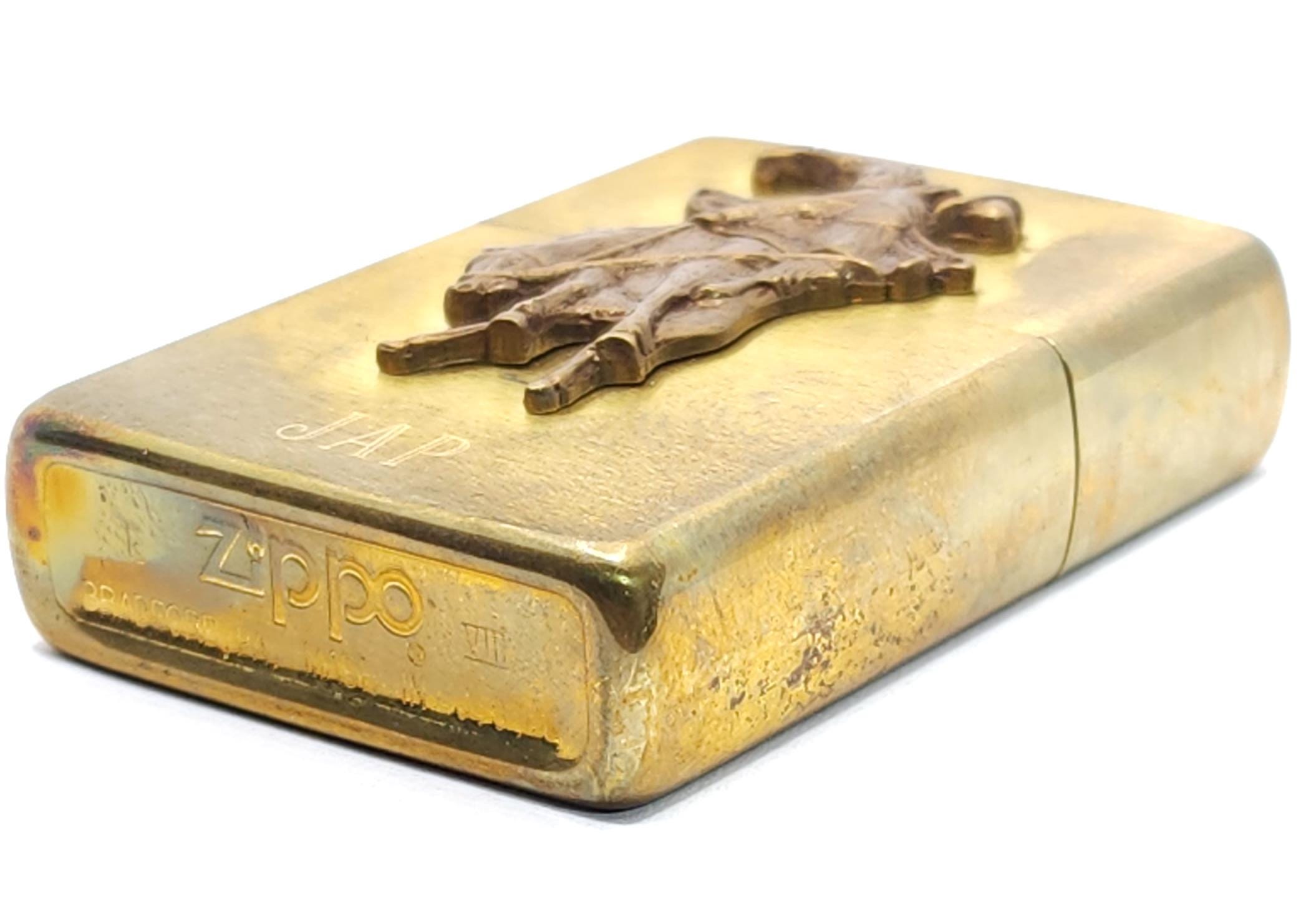 1992 Unfired Brass Zippo Marlboro Wild West Cigarette Lighter
