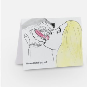 Grande lupo cattivo San Valentino Card