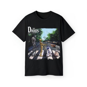 Star Wars Tee, Droids Abbey Road T-shirt, Film Music Mashup Adult Gift for Men T-shirt, Disney Shirt, Starwars Shirts, Star Wars Gift