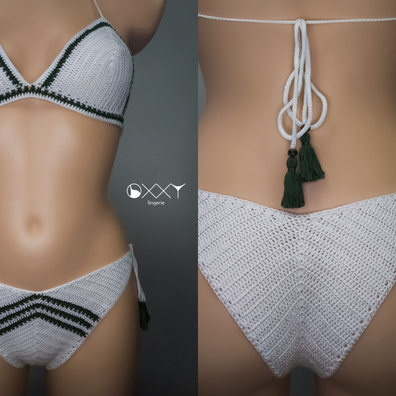 Crochet 3 Piece Bikini Set