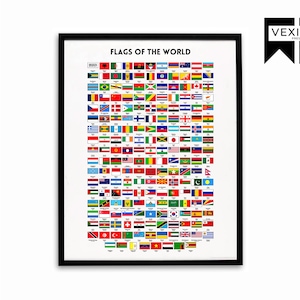 2022 Men's World Cup Country Name and Flags Paper Chain