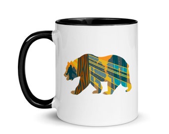 Bigfoot in the Redwoods - CA Bear Silhouette on Ceramic Mug