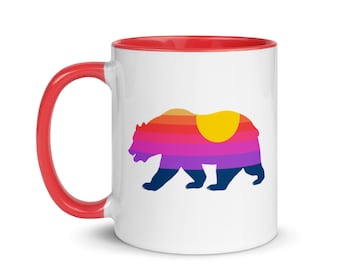 Sunset - CA Bear Silhouette on Ceramic Mug