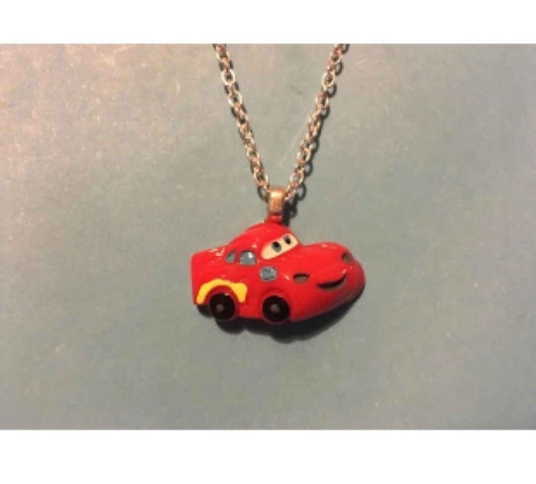 Cars Lightening Mcqueen Necklace Etsy