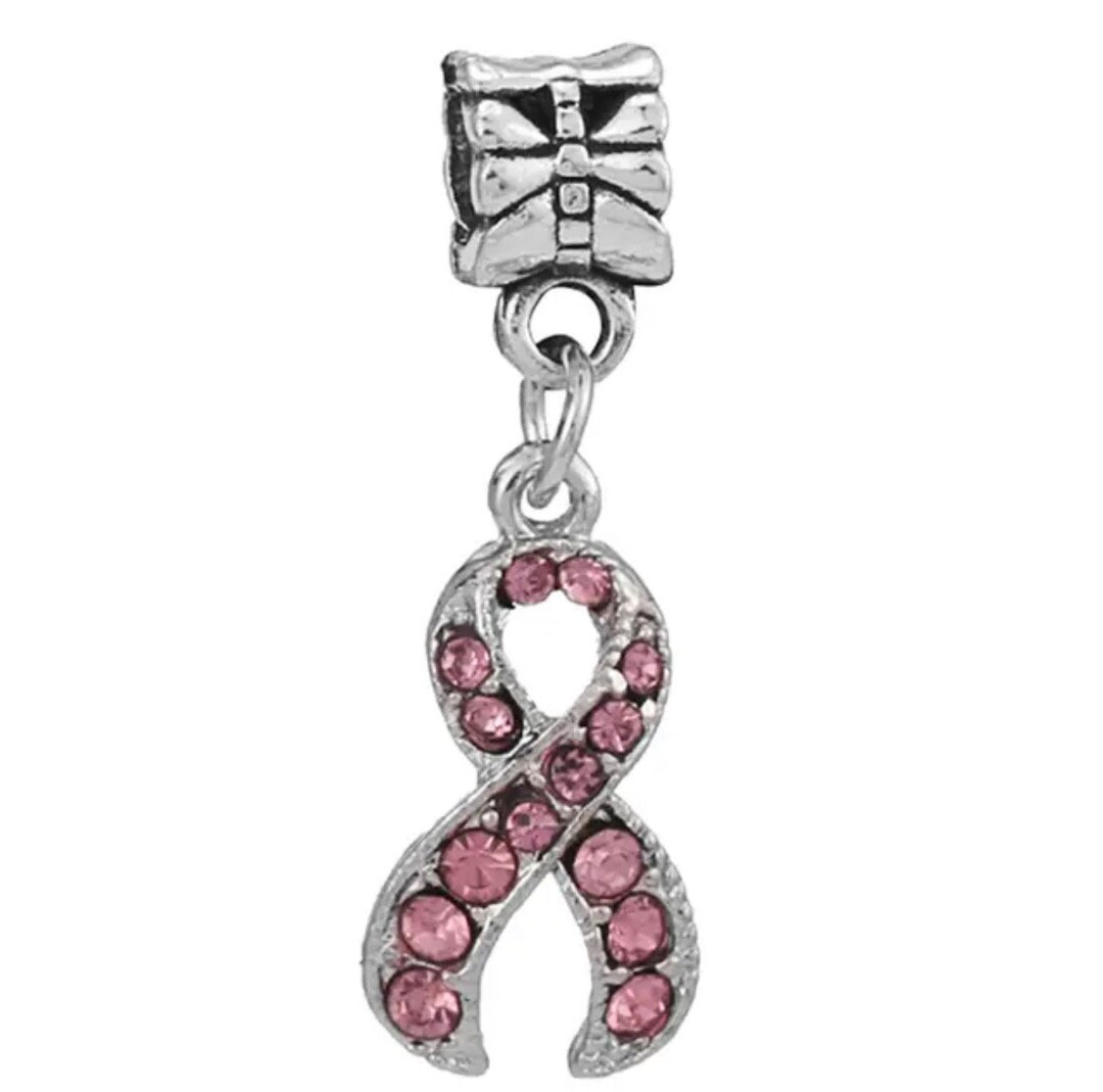 Breast Cancer Pink Ribbon Charm BO41 Etsy
