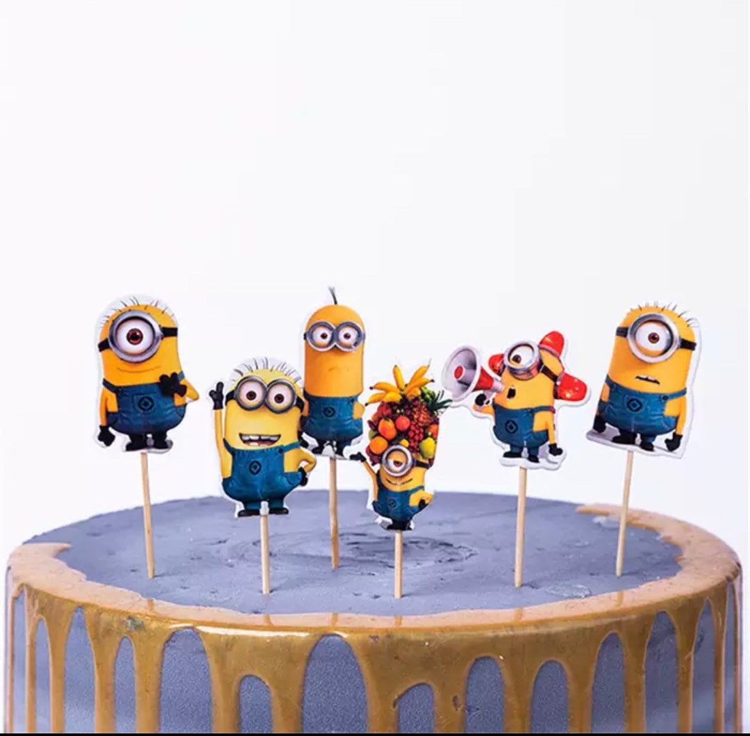 12pc Minions Cupcake Toppers Etsy
