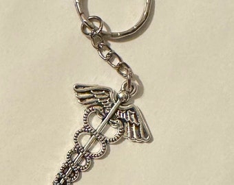 Caduceus Keychain Earrings