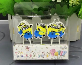 5pc Minions Birthday Candles