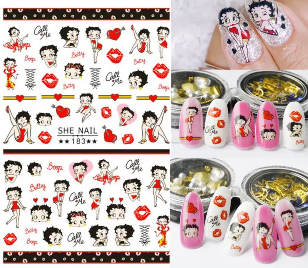 Betty Boop Nail Decals - Etsy