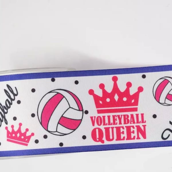 1” Volleyball Queen Grosgrain Ribbon