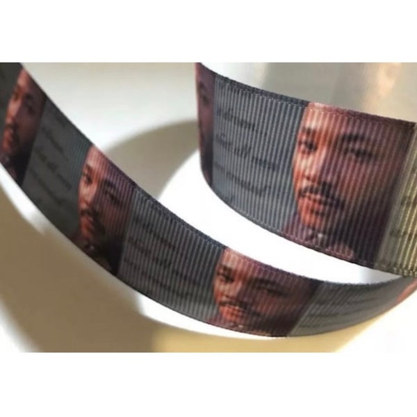 1” Martin Luther King Grosgrain Ribbon by the Yard