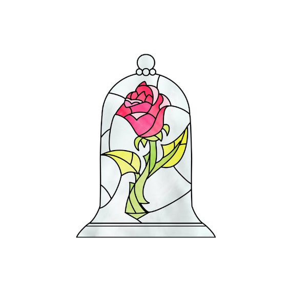 Stained Glass Rose Etsy