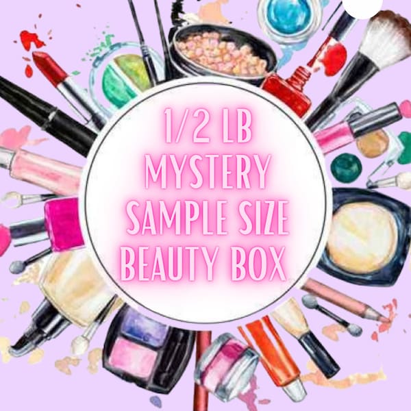 1/2lb Sample Size Beauty Gift Box - Makeup, Skincare, Nails, Self Care, Personalized Gift For Her, Care Package, Spa Gift Box, Birthday Gift