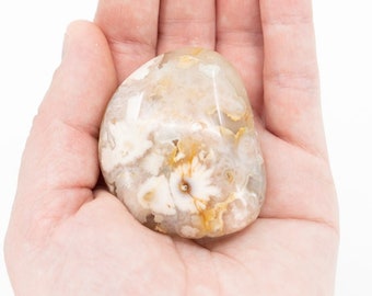 Flower Agate Palm Stone