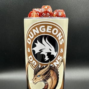 Dungeons and Dragons Coffee- Tumbler 20oz- DM- RPG- Gamer- Gift- Dice