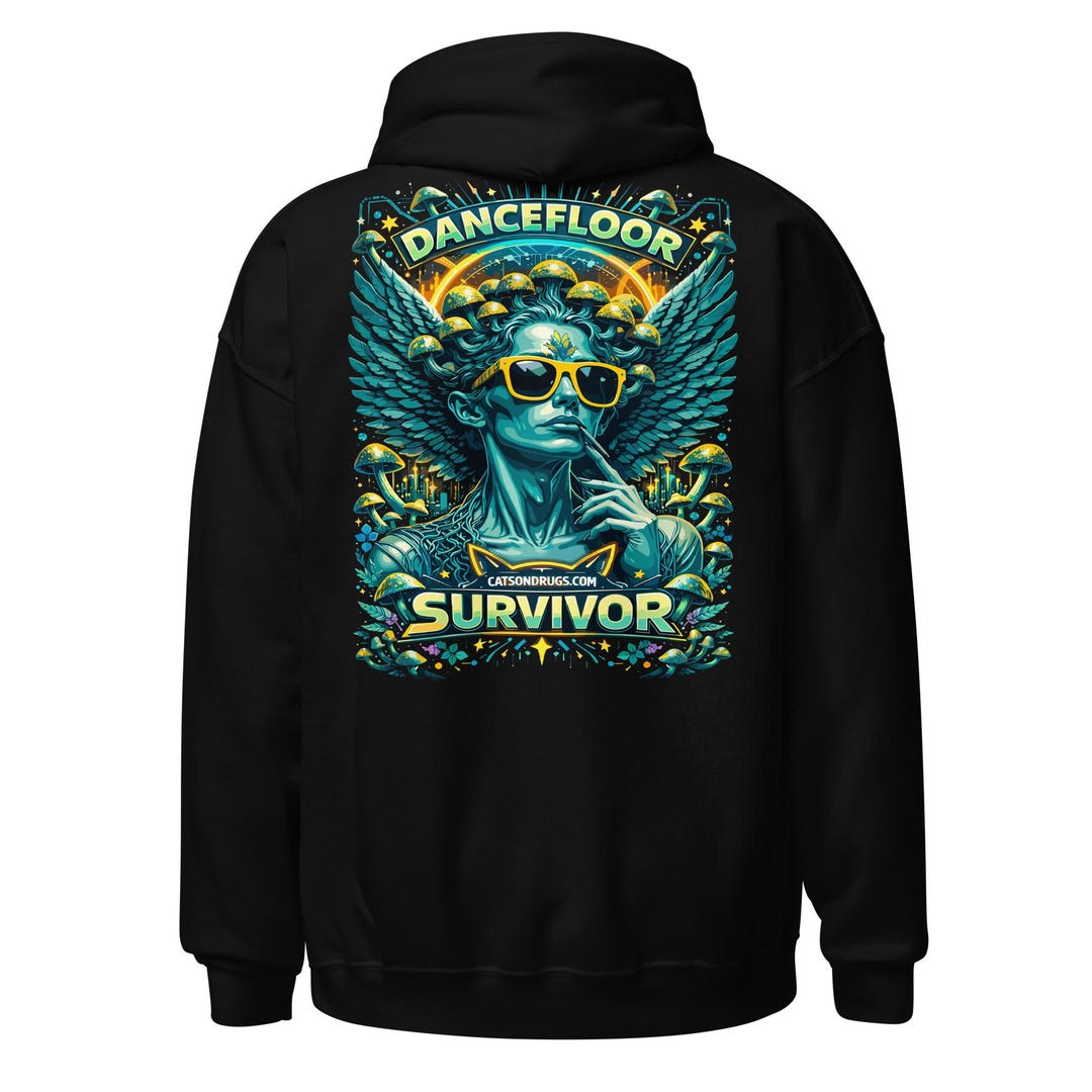 Rave Outfit | Rave Hoodie | Techno Angel | CATSONDRUGS.COM | Techno ...