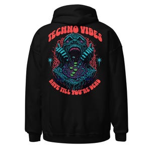 Abbigliamento psichedelico | Felpa con cappuccio Rave | Vibrazioni Techno | CATSONDRUGS.COM | Felpa con cappuccio Techno | Abbigliamento Rave | Abbigliamento Rave | Moda Rave | Abbigliamento Techno