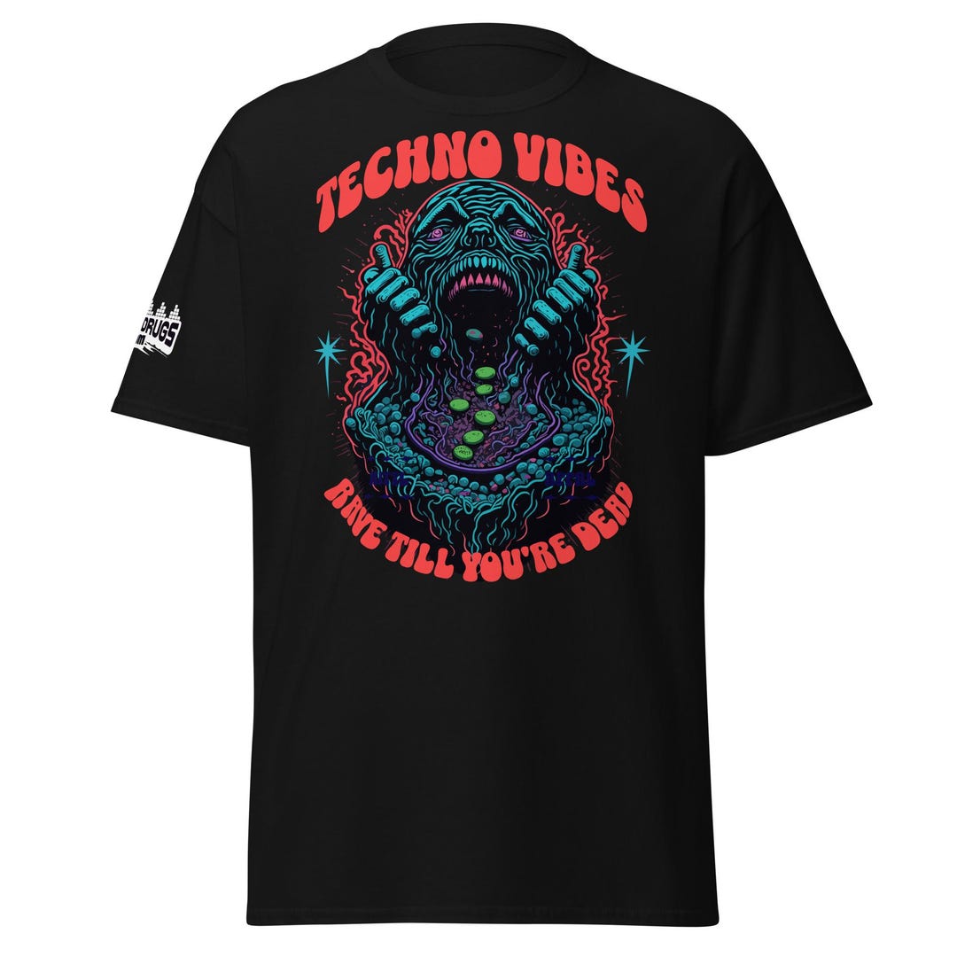 Polyester Rave Shirts Trippy Outfit | Rave Shirt | Techno Vibes | CATSONDRUGS.COM | Techno T ...