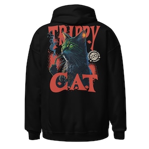 Trippy Outfit | Rave Hoodie | Trippy Cat | CATSONDRUGS.COM | Techno Hoodie | Rave Wear | Rave Clothing | Rave Fashion | Psychedelic Outfit