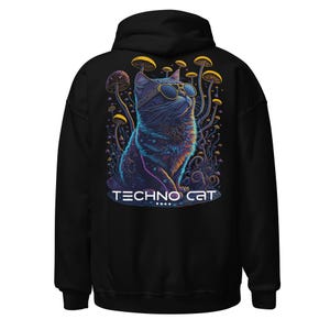 Abbigliamento Rave | Felpa con cappuccio Rave | Gatto Techno | CATSONDRUGS.COM | Felpa con cappuccio Techno | Abbigliamento Rave | Abbigliamento Rave | Moda Rave | Abbigliamento Techno