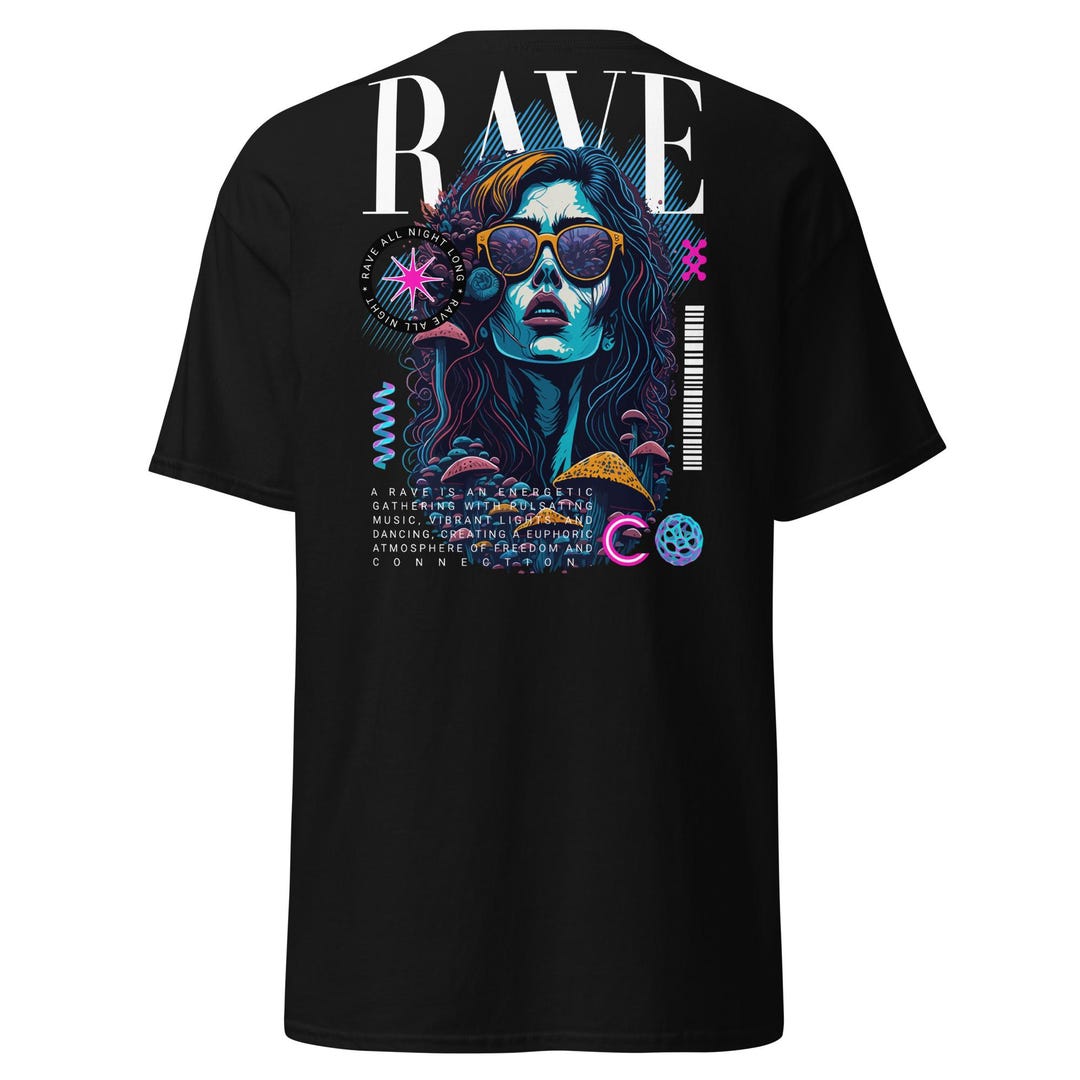 Polyester Rave Shirts Rave Shirt Rave Outfit • Rave Cover Girl Techno Rave Tee • Bold Rave ...