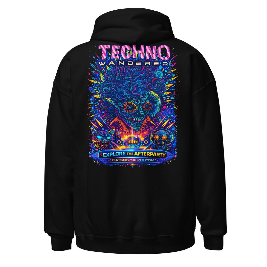 Teletech Rave Clothes Rave Outfit | Rave Hoodie | Techno Wanderer | CATSONDRUGS.COM | Techno ...