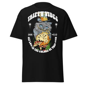 Psychedelic Outfit | Psychedelic T-Shirt | Trippy Vibes Cat | CATSONDRUGS.COM | Trippy T-Shirt | Psychedelic Wear | Psychedelic Clothing