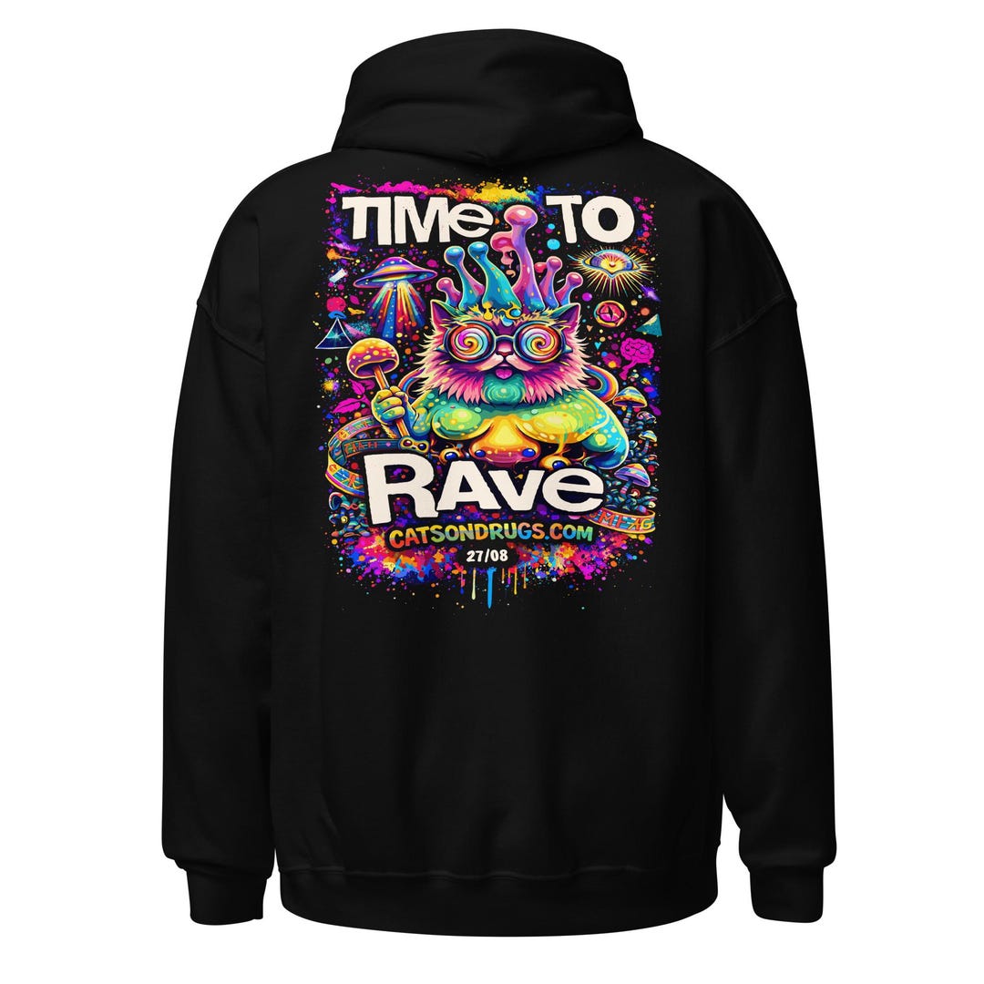 Rave Outfit | Rave Hoodie | Time to Rave | CATSONDRUGS.COM | Techno ...