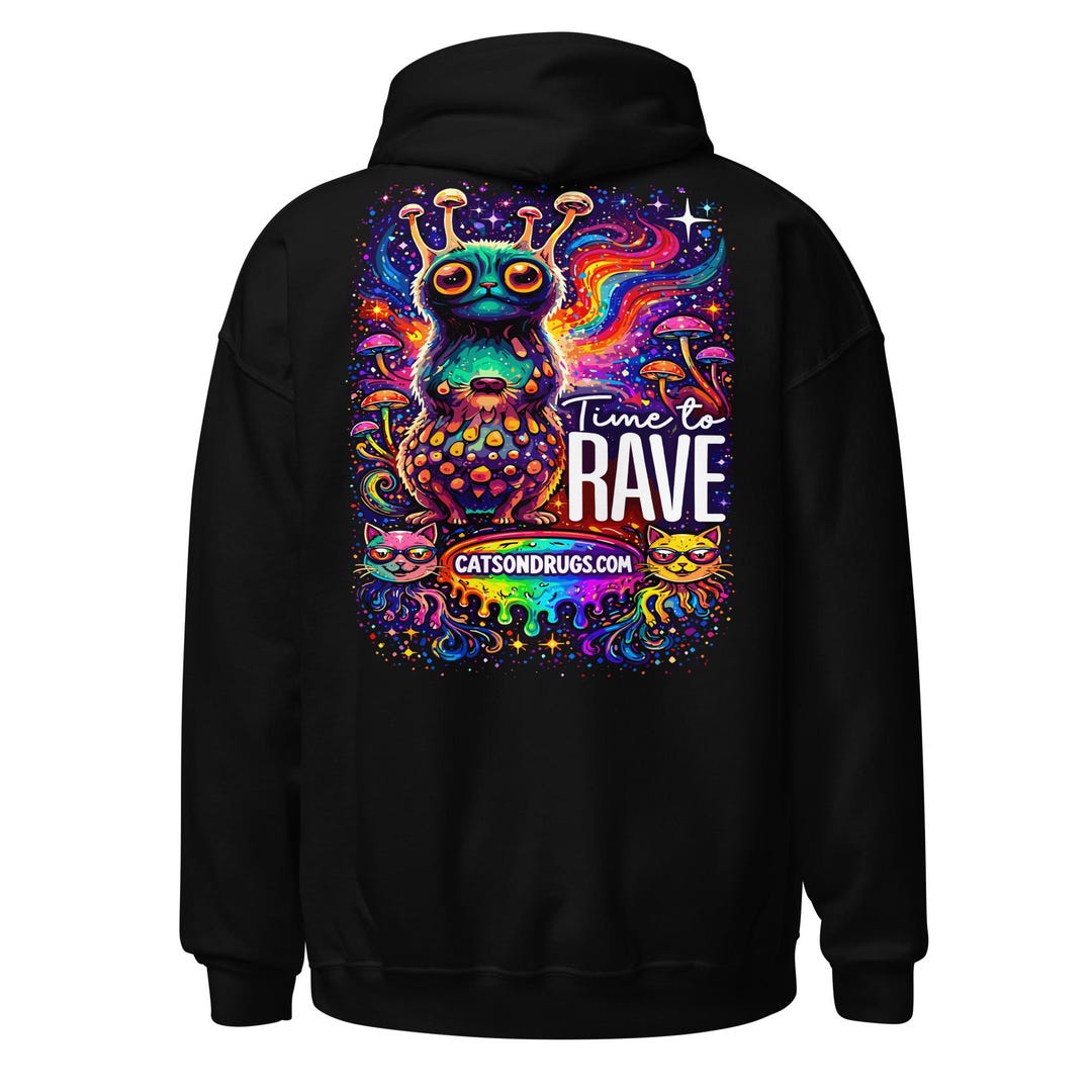 Rave Outfit | Rave Hoodie | Time to Rave | CATSONDRUGS.COM | Techno ...