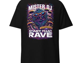 Rave Outfit | Rave T-Shirt | Mr DJ T-Shirt | CATSONDRUGS.COM | Techno T-Shirt | Rave Wear | Rave Clothing | Rave Fashion | Techno Wear