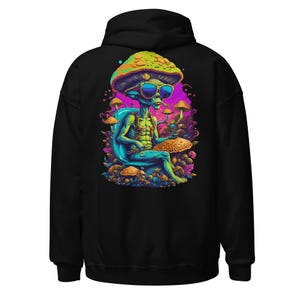 Psychedelic Outfit | Psychedelic Hoodie  | Psychedelic Alien | CATSONDRUGS.COM | Techno Hoodie | Psychedelic Wear | Psychedelic Clothing