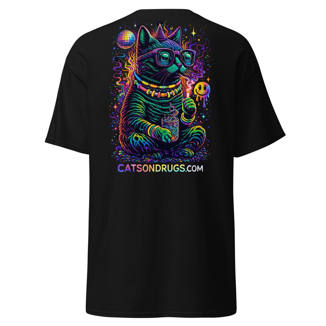 Acid T-shirt | Acid Wear | Psychedelic Acid Cat | CATSONDRUGS.COM ...