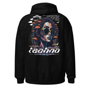 Rave Outfit | Rave Hoodie | Explore the Afterparty| CATSONDRUGS.COM | Techno Hoodie | Rave Wear | Rave Clothing | Rave Fashion | Rave Outfit