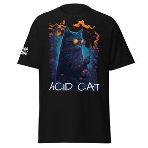 Acid T-Shirt | Acid Wear | Psychedelic Acid Cat | CATSONDRUGS.COM | Acid Streetwear | Acid Outfit | Acid Fashion | Acid Merch