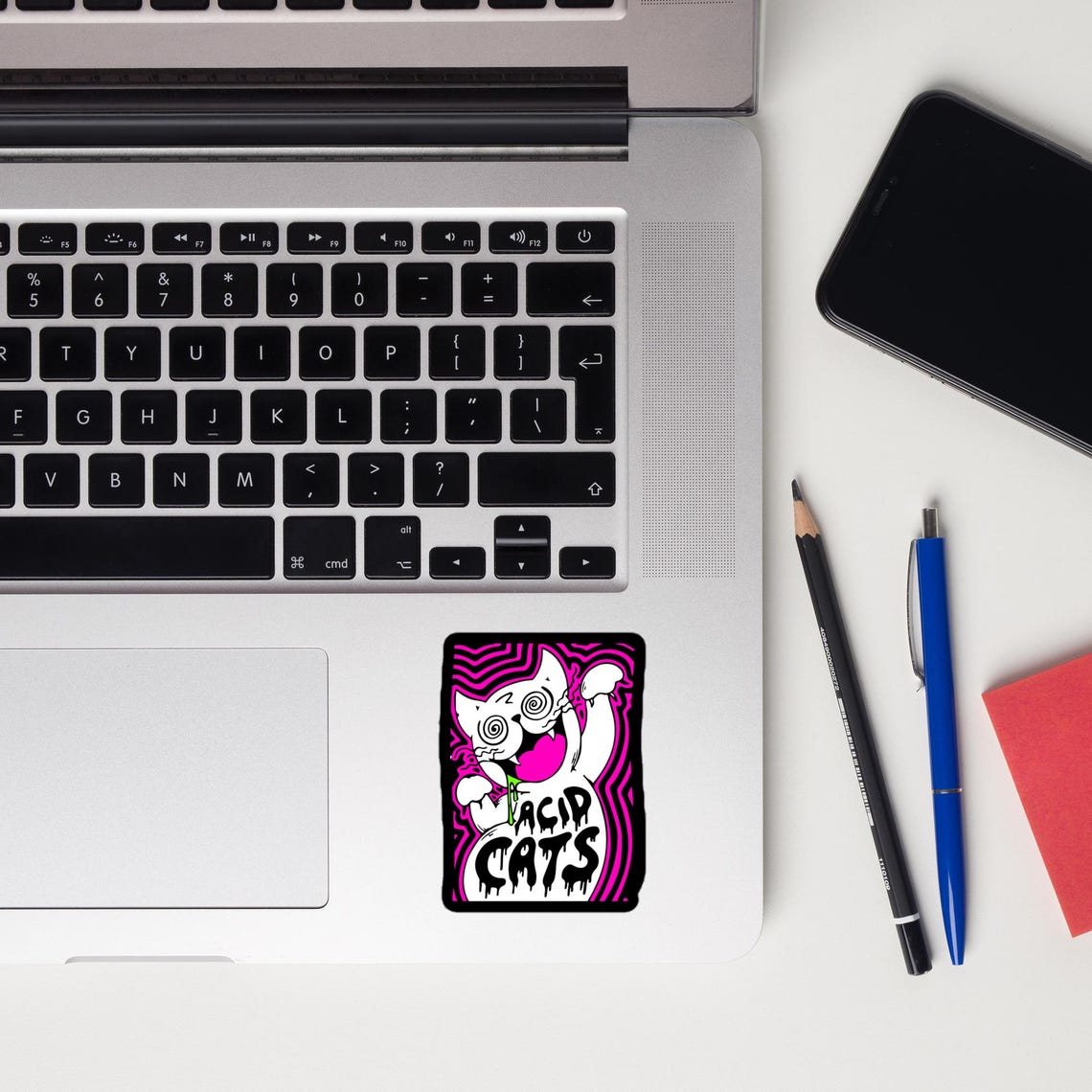 Acid Art Sticker | Acid Cats | CATSONDRUGS.COM | Techno Sticker | Rave ...