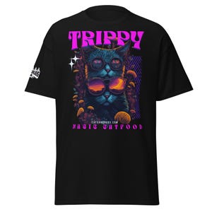 Psychedelic Outfit | Psychedelic T-Shirt | Trippy Magic Cat Food | CATSONDRUGS.COM | Trippy T-Shirt | Psychedelic Wear | PsychedelicClothing