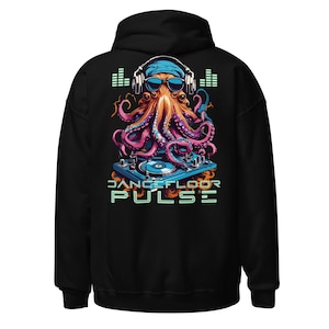 Rave Outfit | Rave Hoodie | Dancefloor Pulse | CATSONDRUGS.COM | Techno Hoodie | Rave Wear | Rave Clothing | Rave Fashion | Techno Outfit
