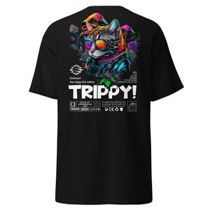 Psychedelic Outfit | Psychedelic T-Shirt | Trippy Cat | CATSONDRUGS.COM | Trippy T-Shirt | Psychedelic Wear | Psychedelic Rave Clothing