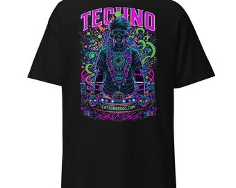 Rave Outfit | Rave T-Shirt | Techno Player Tee | CATSONDRUGS.COM | Techno T-Shirt | Rave Wear | Rave Clothing | Rave Fashion | Techno Wear