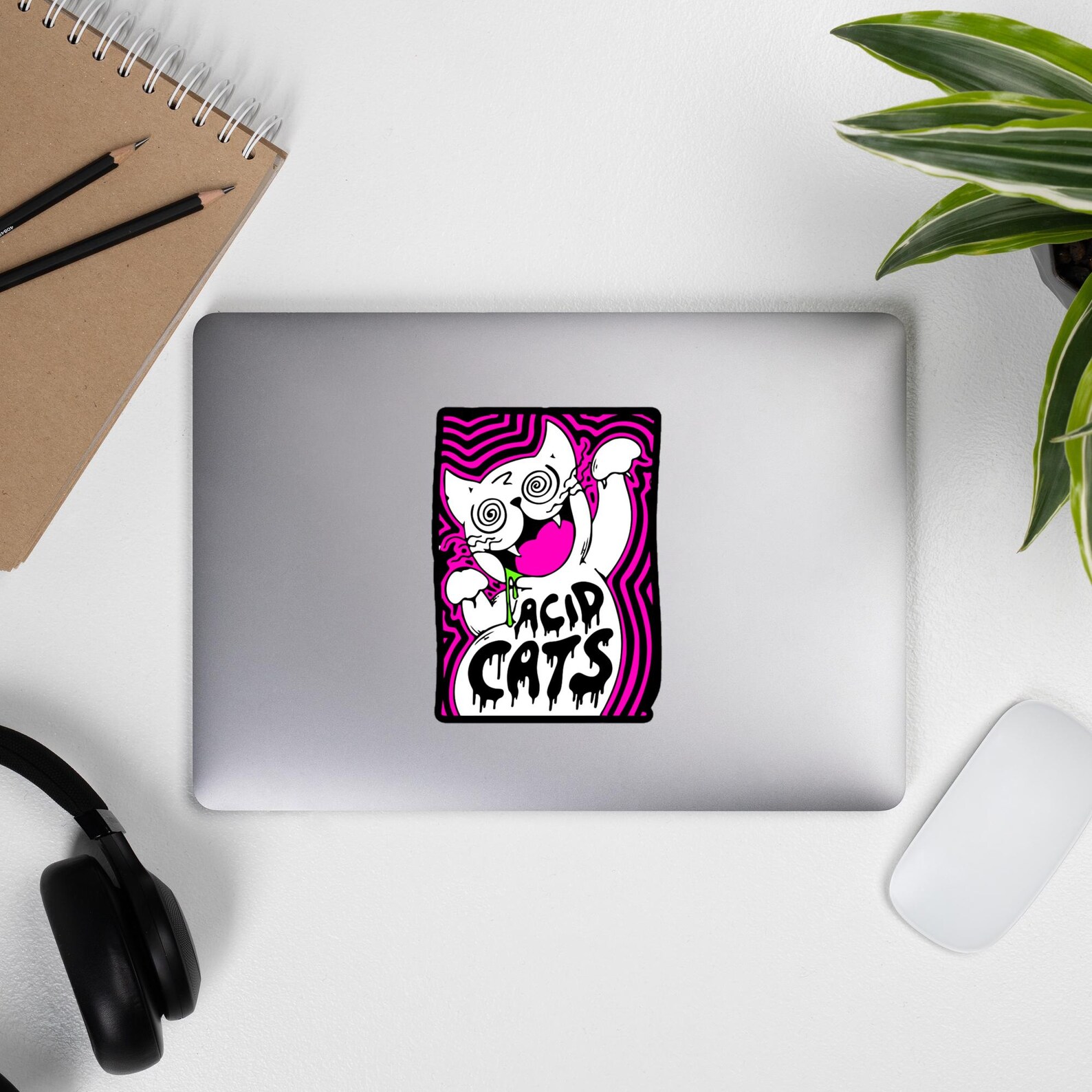 Acid Art Sticker | Acid Cats | CATSONDRUGS.COM | Techno Sticker | Rave ...