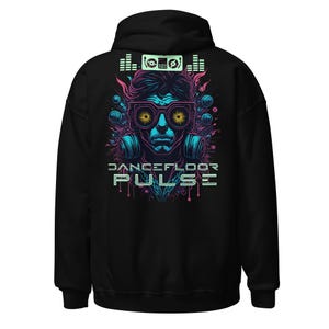 Rave Outfit | Rave Hoodie | Dancefloor Pulse | CATSONDRUGS.COM | Techno Hoodie | Rave Wear | Rave Clothing | Rave Fashion | Techno Outfit