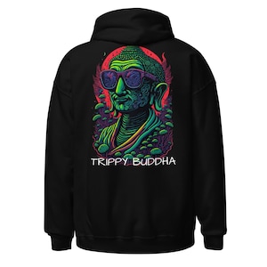 Psychedelic Outfit | Psychedelic Hoodie | Trippy Buddha | CATSONDRUGS.COM | Techno Hoodie | Psychedelic Wear | Psychedelic Clothing
