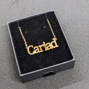 Cariad necklace mwclis