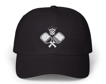 Embroidered Pickleball Dad Cap, Crossed Paddles Hat, Pickleball Player Gift, Pickleball Lover Baseball Cap, Classic Cap for Pickleball Fans